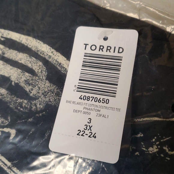 ❤️NWT VINTAGE TORRID TEE - MOTORCYCLE BIKER DISTRESSED - 100% COTTON - PLUS SIZE - Picture 9 of 13